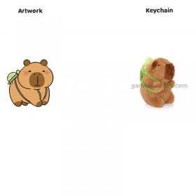 Porte-clés en peluche capybara Kawaii, pendentif animal en peluche pour sac à dos, voiture