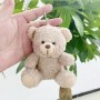 Llavero de peluche de oso de peluche con ropa extraíble de 12 cm, juguete de peluche suave, regalo para niños