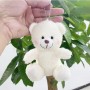 Porte-clés ours en peluche avec vêtements amovibles, 12 cm, peluche douce, cadeau pour enfants