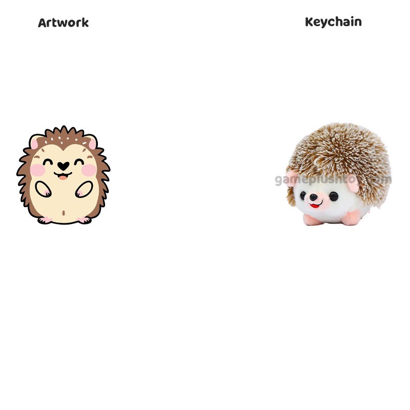 Mini Hedgehog Plush Keychain