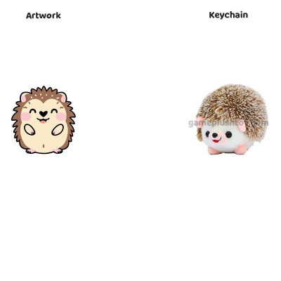 Mini Hedgehog Plush Keychain