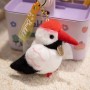 Porte-clés en peluche mini animaux (12 cm) : perroquet, pélican et toucan. Pendentif pour sac.