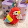 Porte-clés en peluche mini animaux (12 cm) : perroquet, pélican et toucan. Pendentif pour sac.