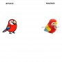 Mini porte-clés en peluche animal 12 cm, perroquet, pélican et toucan, pendentif pour sac, pour enfants et cadeaux