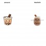 Peluche Bubble Tea Kawaii Tasse de thé au lait et café Bubble Boba Peluches en peluche