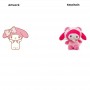 Muñeco de peluche de anime Kawaii Sanrio, llavero de peluche de 5 pulgadas, colgante de regalo, Kromi suave