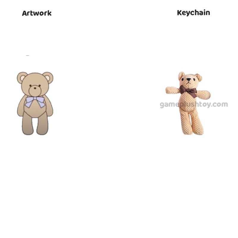Teddy Bear Plush Keychain Cute Mini Plush Doll