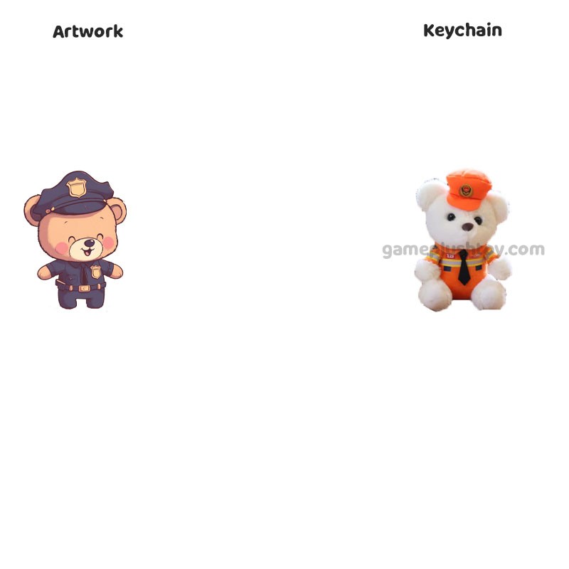 Career Teddy Bear Keychain