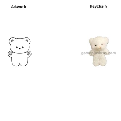 Mini-Teddybär-Geschenk, personalisierbarer weicher Schlüsselanhänger, Spielzeug für Taschen und DIY-Accessoires