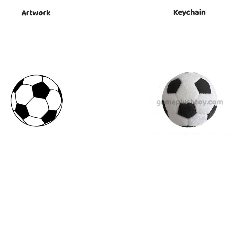 Football Plush Keychain