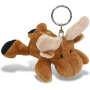 Llavero de peluche de alce, suave animal salvaje, para bolsos y regalos.