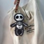 Porte-clés en peluche Halloween Mini crâne en peluche Petit pendentif Jouet en peluche