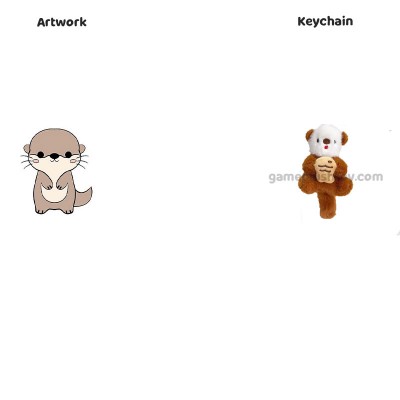 Wholesale Plush Keychain Cute Otter Pendant