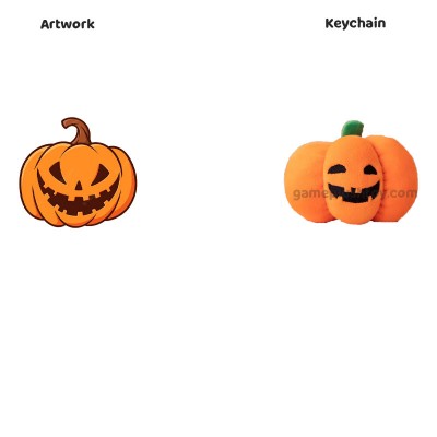Mini Pumpkin Plush Keychain Halloween Decoration