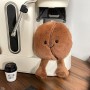 Porte-clés en peluche grain de café, mini pendentif en peluche amusant pour sacs et cadeaux