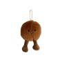 Porte-clés en peluche grain de café, mini-peluche amusante, pendentif pour sacs et cadeaux