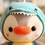 Pinguin-Plüschtier im Dinosaurierkostüm, weiches Stofftier, Geschenk für Kinder