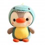 Peluche pingouin déguisé en dinosaure, douce peluche, cadeau pour enfants