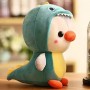 Pingüino de peluche disfrazado de dinosaurio, juguete de peluche suave, regalo para niños