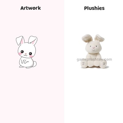 부활절 봉제 인형 아기 플로라 토끼 애니메이션 봉제 인형 노래하는 인형 맞춤 제작