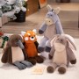 Stuffed Animal Doll Animal Raccoon Donkey Plush Soft Toy for Kids and Home