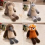 Muñeco de peluche de mapache y burro para niños y el hogar.