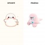 Juguete de foca de peluche oceánico kawaii para niños y decoración del hogar