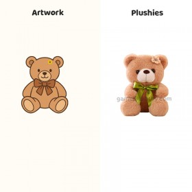 Colorful Teddy Bear Plush Toy with Rose Sunflower Cute Mini Bear Gift for Kids