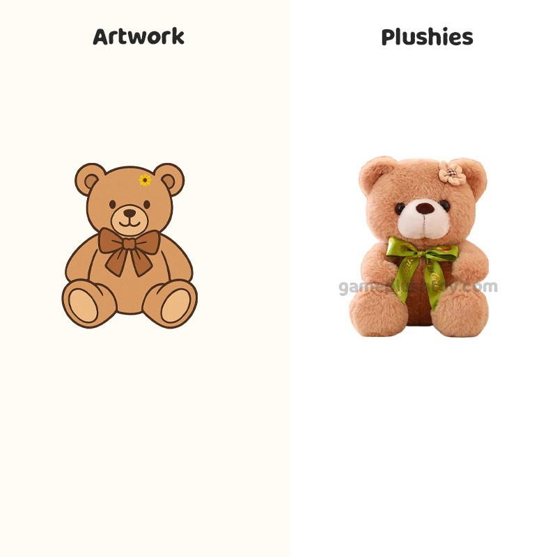 Colorful Teddy Bear Plush Toy with Rose Sunflower