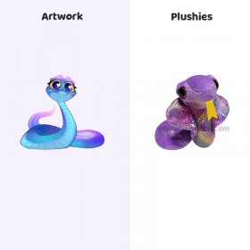 Sparkling Snake Plush Toy Soft Stuffed Animal Big-Eyed Snake Doll for Kids Gifts Sparkling Snake Plush Toy