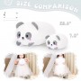 Peluche de panda personalizado, súper suave, cilíndrico, kawaii, para abrazar