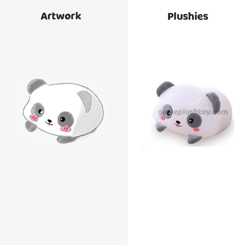 Peluche de panda personalizado, súper suave, cilíndrico, kawaii, para abrazar