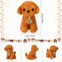 Peluche réaliste en forme de chien, mini ours en peluche pour bébés et enfants
