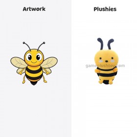 Peluche Abeille, Animal en Peluche Mignon, Jouet Doux, Poupée pour Enfants, Cadeau, Machines à Pinces