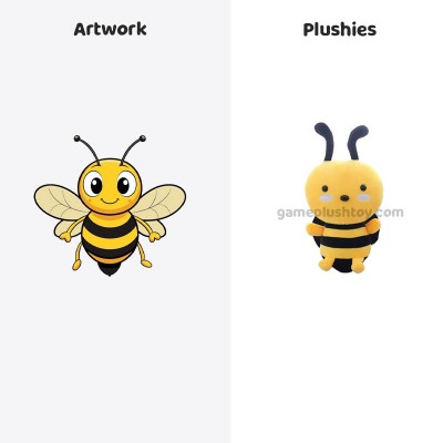Peluche de abeja, lindo animal de peluche, muñeco de peluche para niños, regalo, máquinas de garras