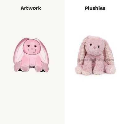 Peluche Lapin Rose Personnalisée, Nouveau Design Mignon, Jouet en Peluche