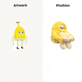 Banana Man Plush Toy Stuffed Doll with Magnet Funny Man Decompression Plush Figure Gift Banana Man Plush Toy Stuffed Doll