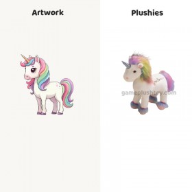 Peluche de unicornio de pie suave para niños