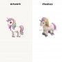 Peluche de unicornio de pie suave para niños