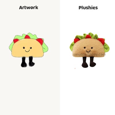 Peluche personalizado de simulación de dibujos animados de tacos mexicanos de peluche suave