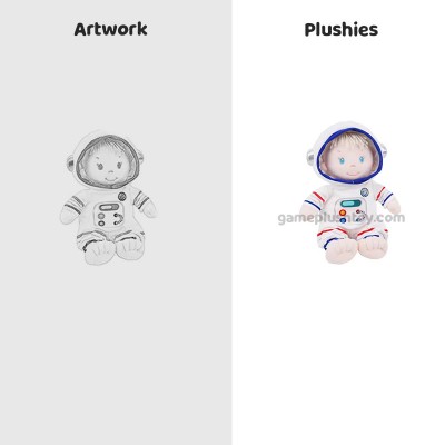 Poupée bébé toute douce pour anniversaire avec adorable tenue de combinaison spatiale, peluche pour enfants