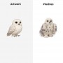 Peluche Chouette des neiges, animal en peluche ultra doux et personnalisé, cadeau