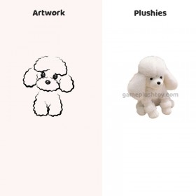 Peluche de caniche personalizado para niños y regalos.