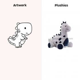 Personalisiertes Dinosaurier-Plüschtier, 30 cm, weich und kuschelig