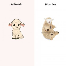 Divertido peluche de cordero afeitado, compañero de mascota durmiendo, pequeño peluche, regalo de cumpleaños