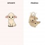 Funny Lamb Plush Toy Shaved Sleeping Pet