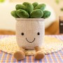 Plante succulente en pot, en peluche, petite plante décorative, poupée en peluche pour enfants