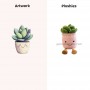 Plante succulente en pot, en peluche, petite plante décorative, poupée en peluche pour enfants