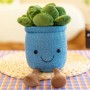 Plante succulente en pot, en peluche, petite plante décorative, poupée en peluche pour enfants