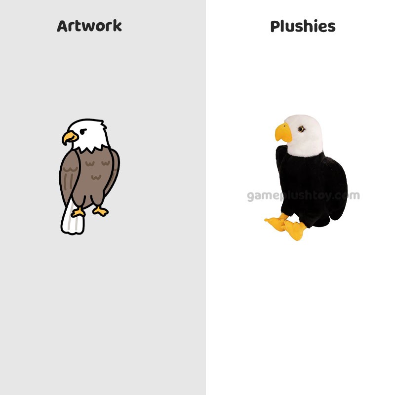 Bald Eagle Plush Toy Soft Stuffed Animal Gift for Kids